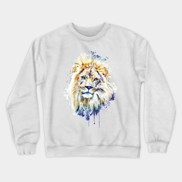 Handsome Lion Head Crewneck Sweatshirt by Marian Voicu